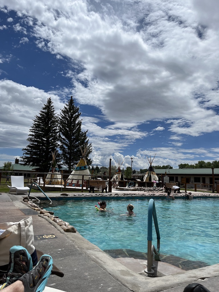 Soaking up the hot springs in Saratoga WY