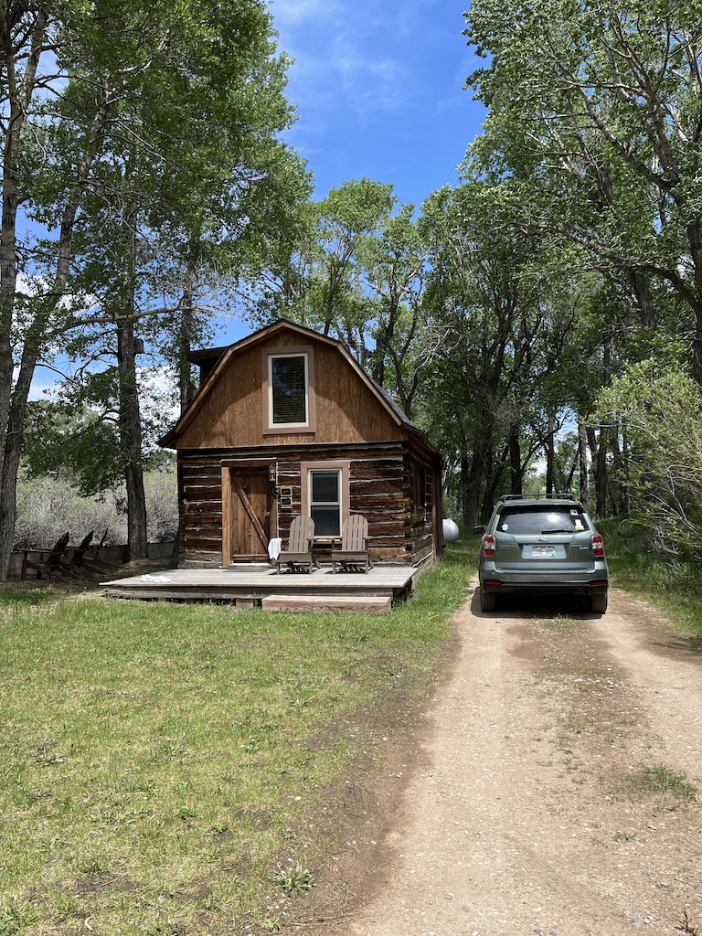 Riverfront cabin at Vee Bar Ranch