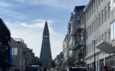 Central shopping district in Reykjavik