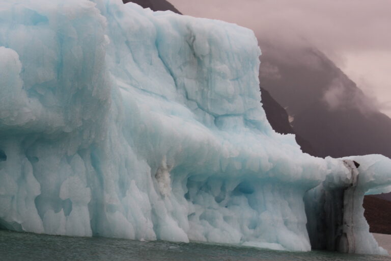 Iceberg seen from zodiac in Vikingebugt fjord, Greenland on our A&K Arctic expedition