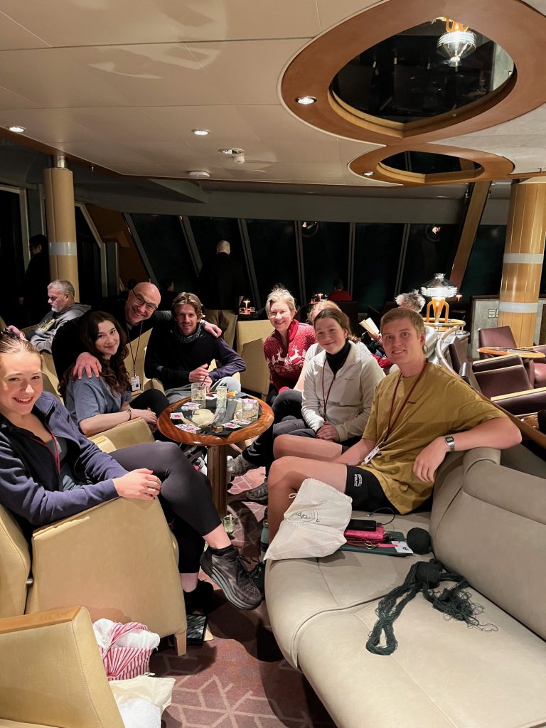 The Plummer family and significant others from Melbourne Australia aboard the MS Trollfjord