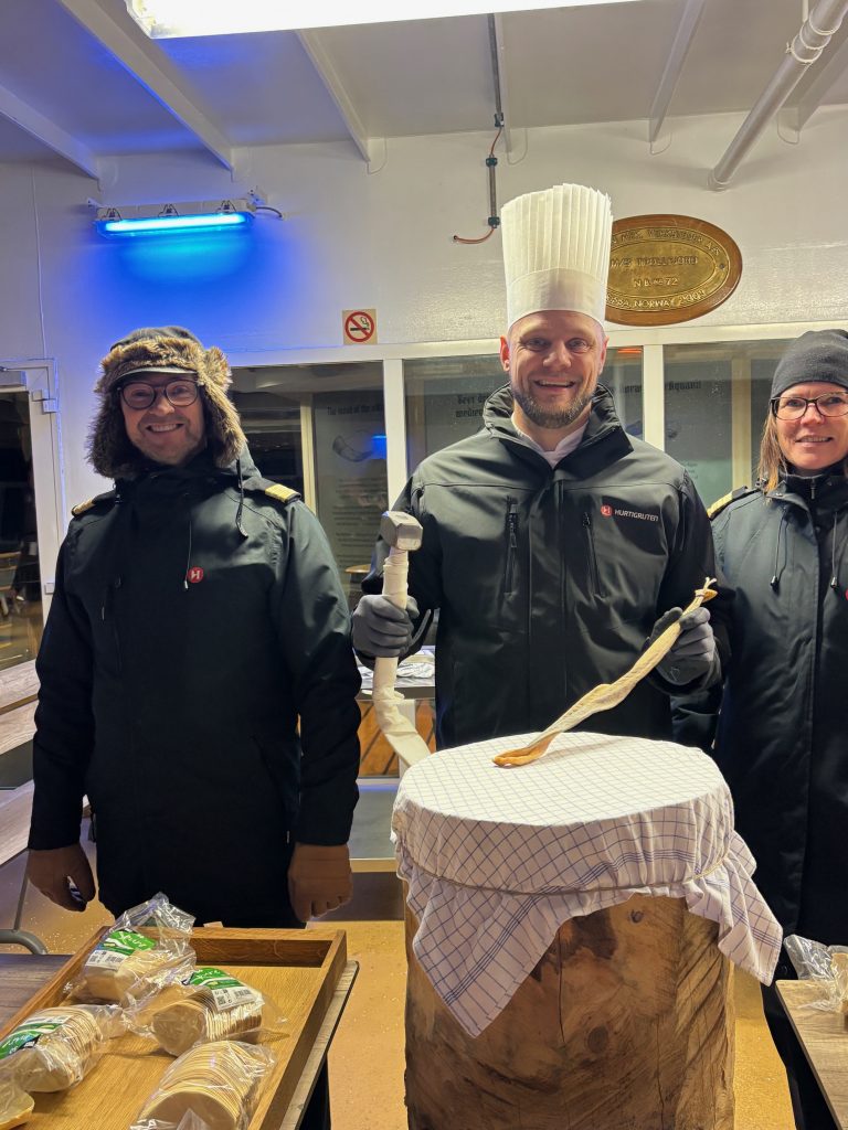 The food and beverage staff aboard the MS Trollfjord