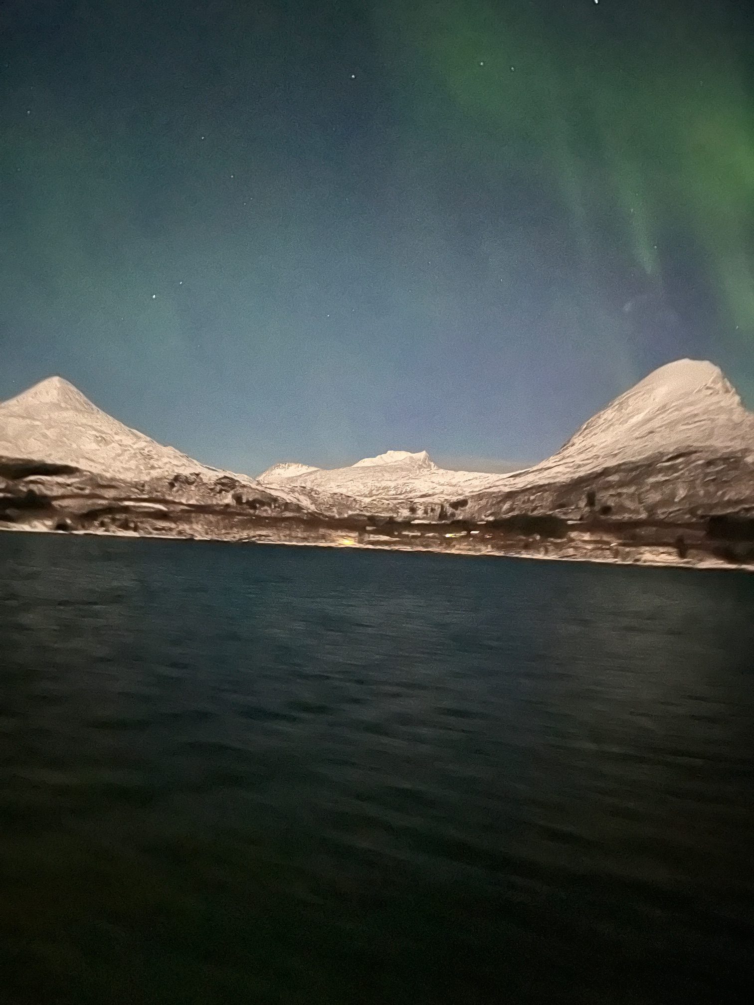 First Northern Lights sighting aboard MS Trollfjord in Norway