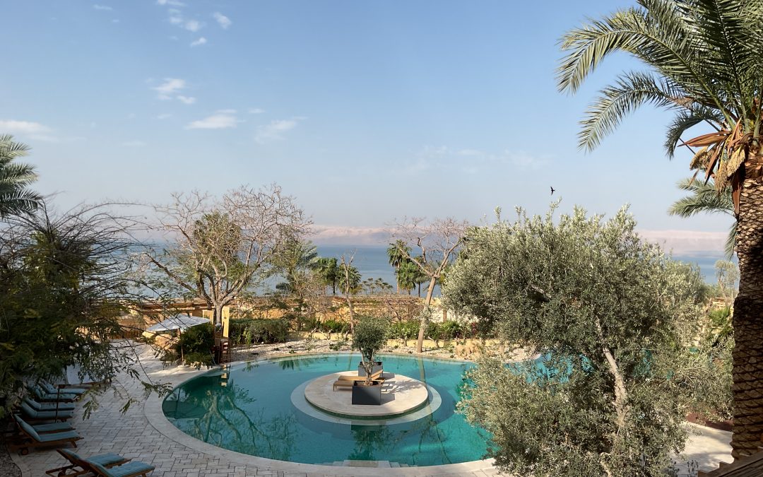 Slathered in mud in The Dead Sea