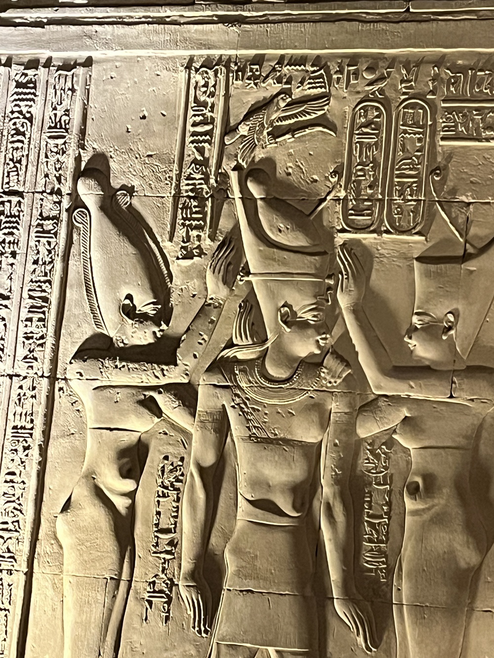 Depictions of Cleopatra VII in Kom Ombo, along the Nile River in Egypt