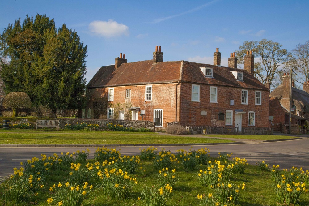 Springtime Jane Austen`s House, Chawton, Hampshire, England.