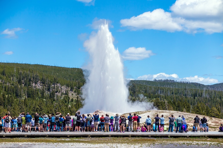 Old Faithful at Yellowstone National Park