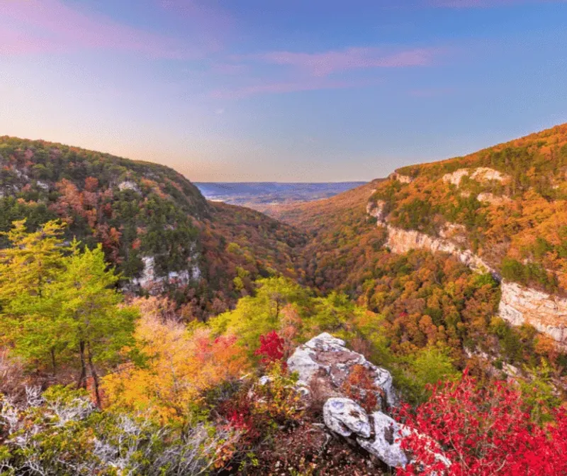 Fall Foliage That Turns The River Valley Into A Painting