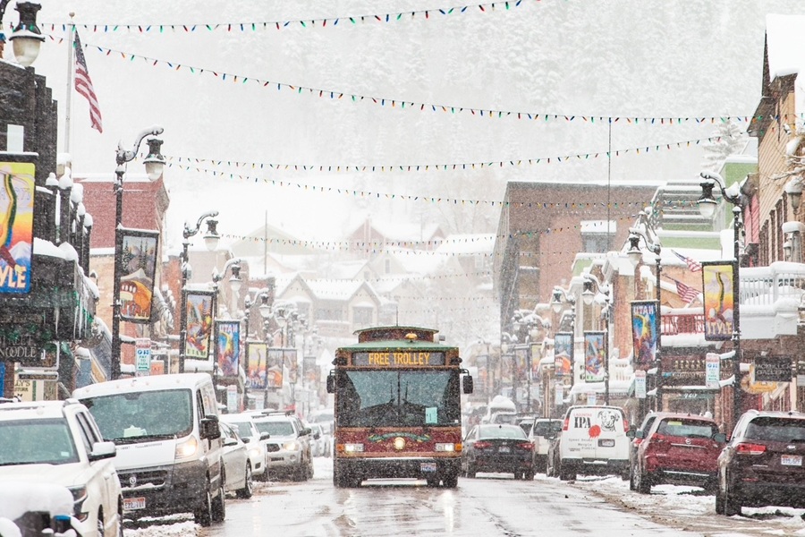 Park City in the snow