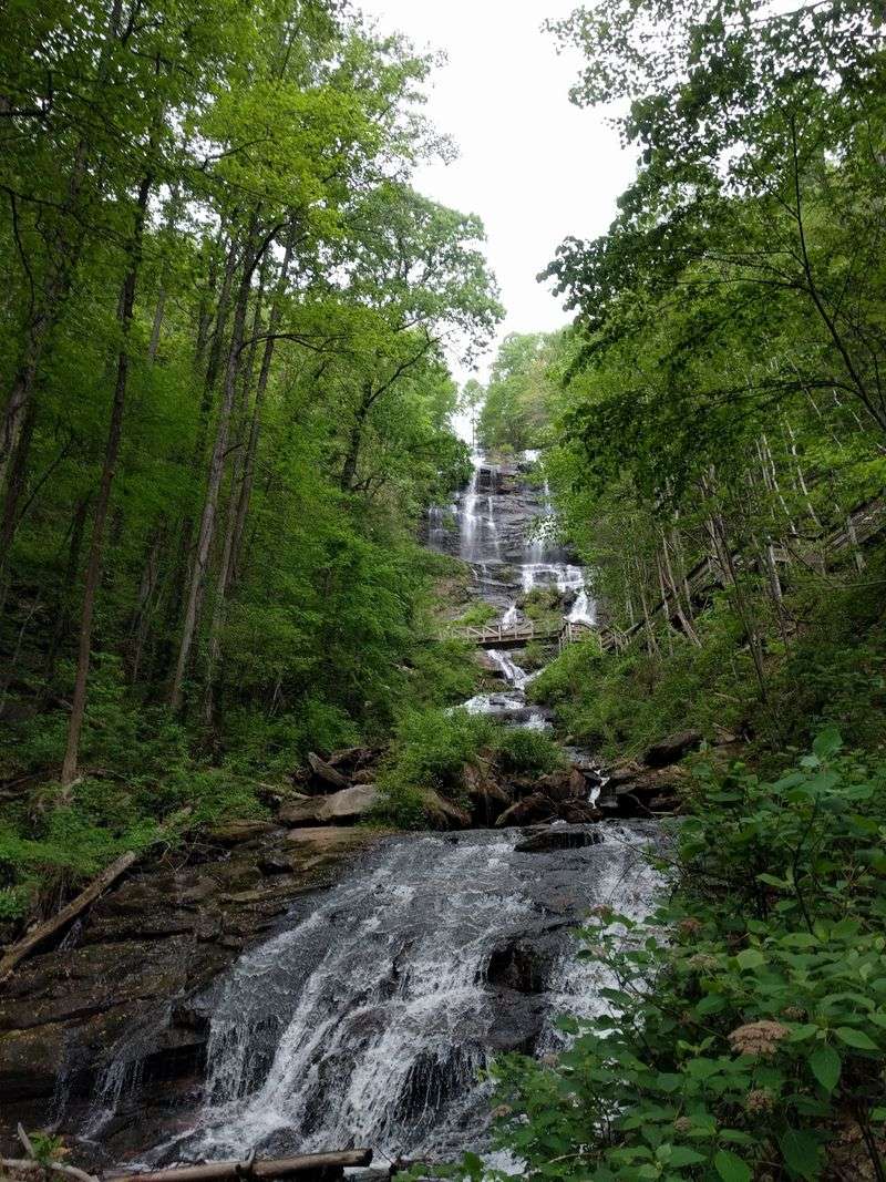 A Waterfall Born From Amicalola Creek’s Wild Descent