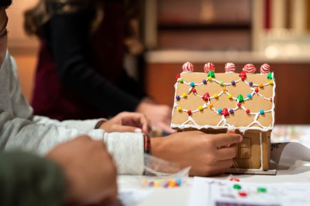 Gingerbread house building at Gaylord Rockies in Denver CO