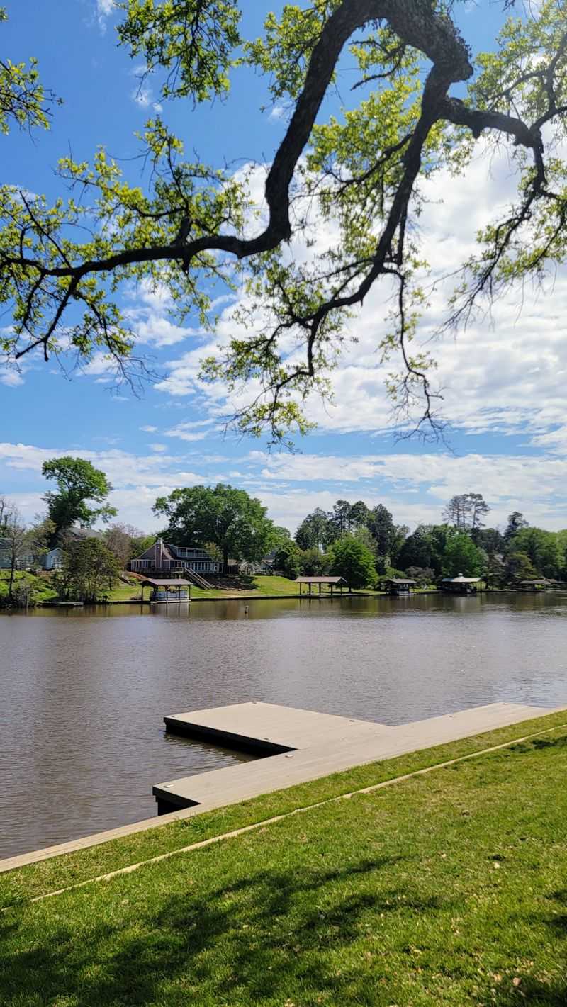 Cane River Lake Anchors the Town's Tranquil Character