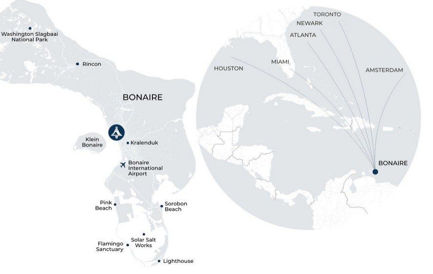 Maps of Bonaire and region (courtesy Harbour Village resort)