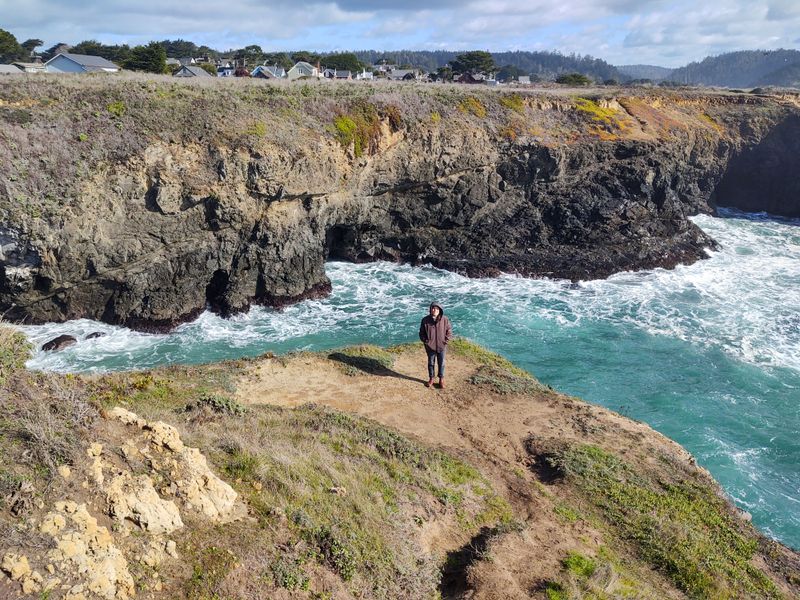 Place Where Redwood Forests Meet Coastal Cliffs