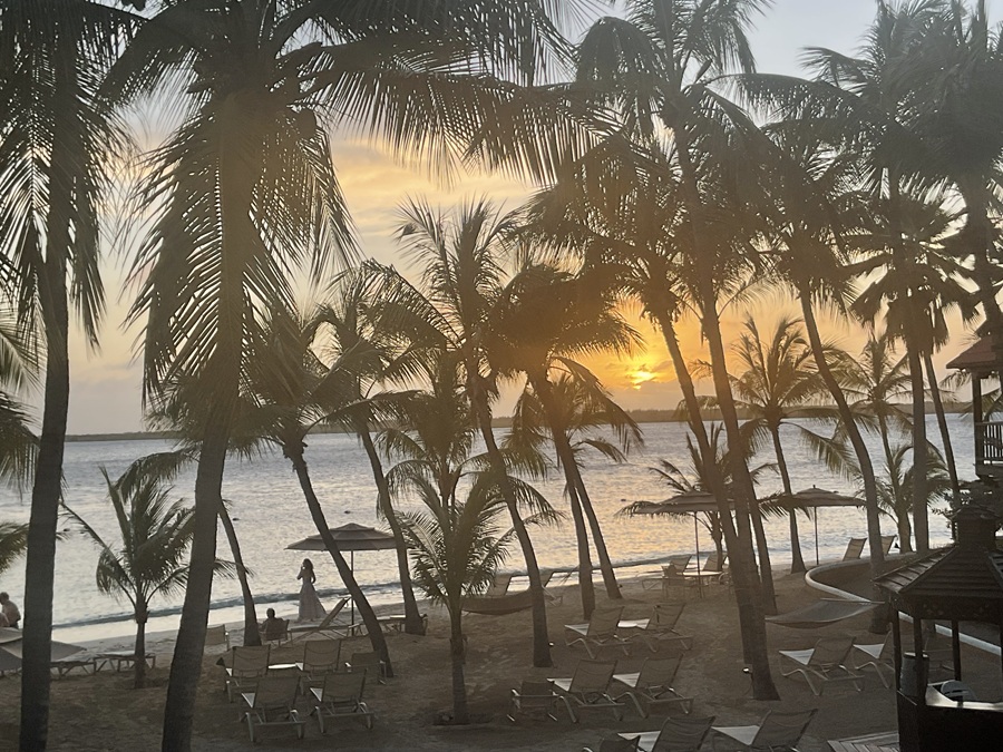 Sunset from our balcony at Harbour Village on Bonaire
