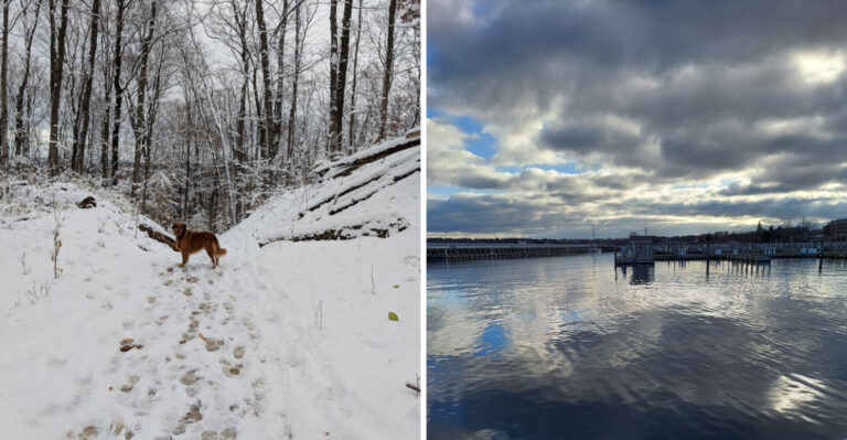 The Michigan Lakeside Village That Turns Into A Snowy Wonderland Each Winter