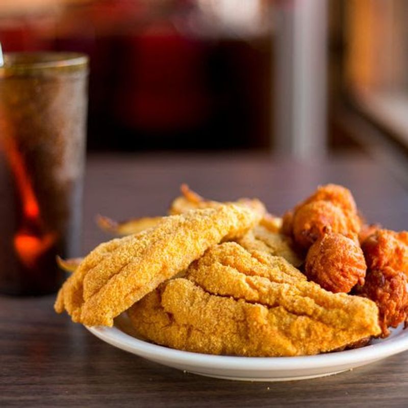 Generous Portions Of Crispy Fried Catfish