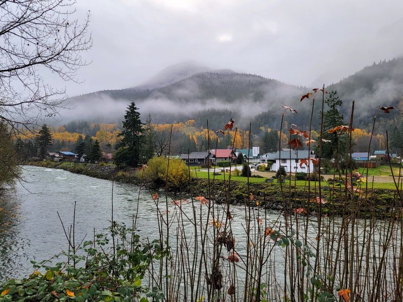 The Skykomish River Flows Quietly Through Town