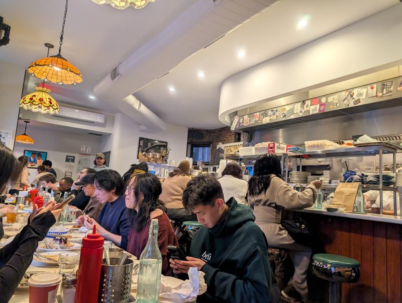 Golden Diner — Two Bridges Diner With Classic Counter, Stools And Old-Fashioned Menu