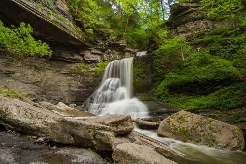 Cowshed Falls In A Quiet Amphitheater