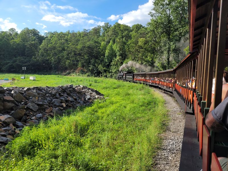 Riding The Dollywood Express Steam Train