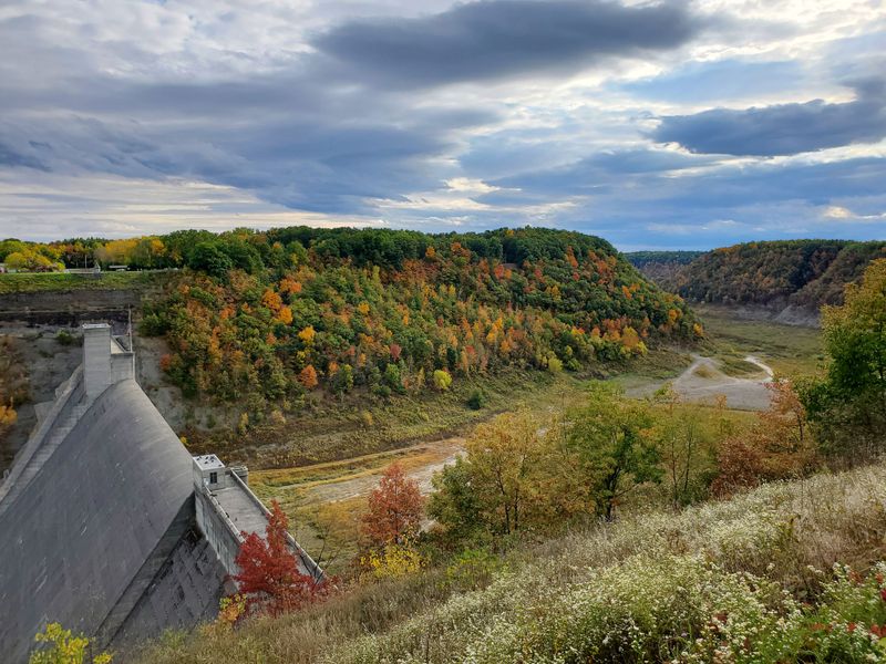 Mount Morris Dam And The River Held Still