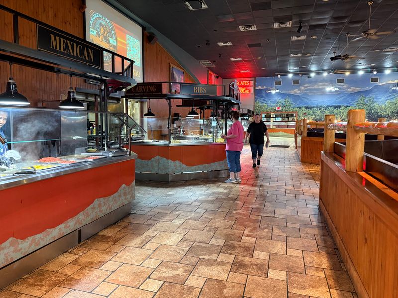 A Salad Bar And Sides Line That Goes On And On