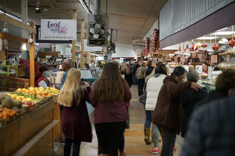 An Indoor And Outdoor Market Atmosphere