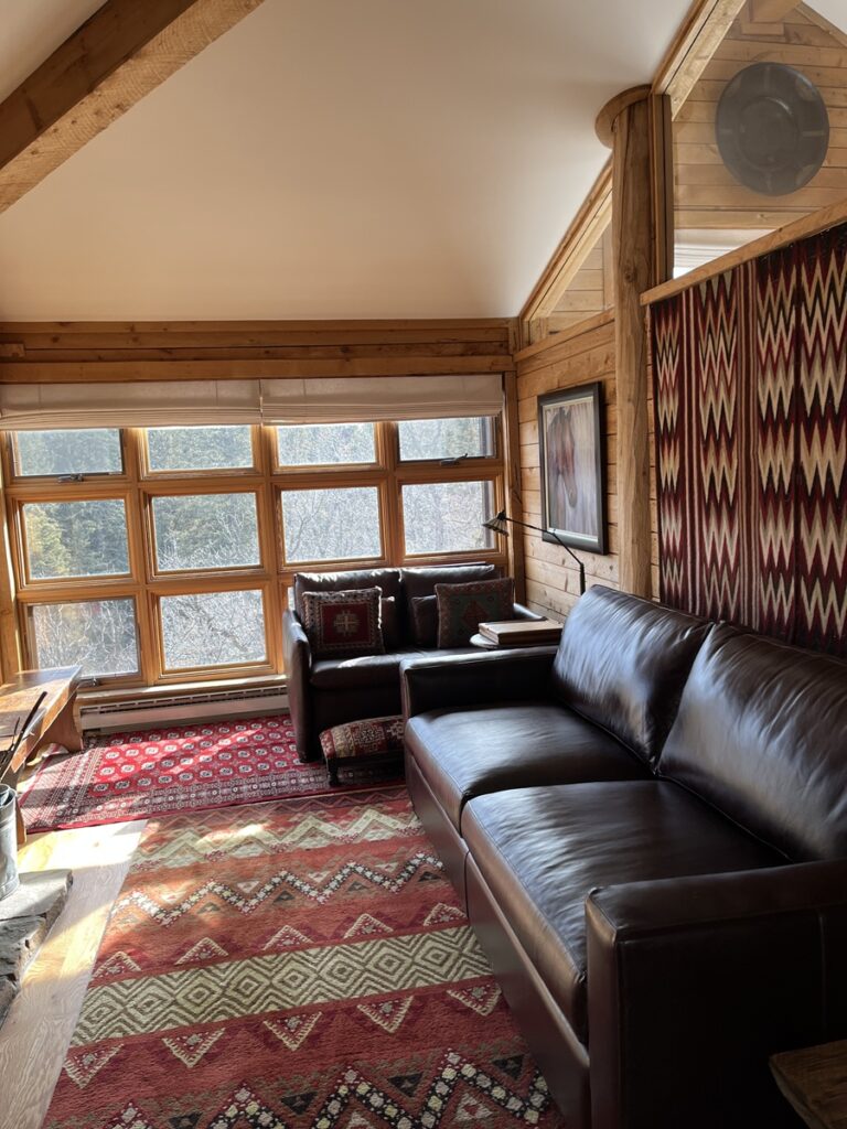 Inside one of the cozy cottages at Sundance UT