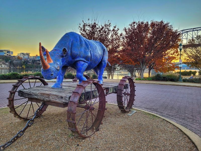 The Blue Rhino Sculpture And Its Unexpected Photographic Appeal