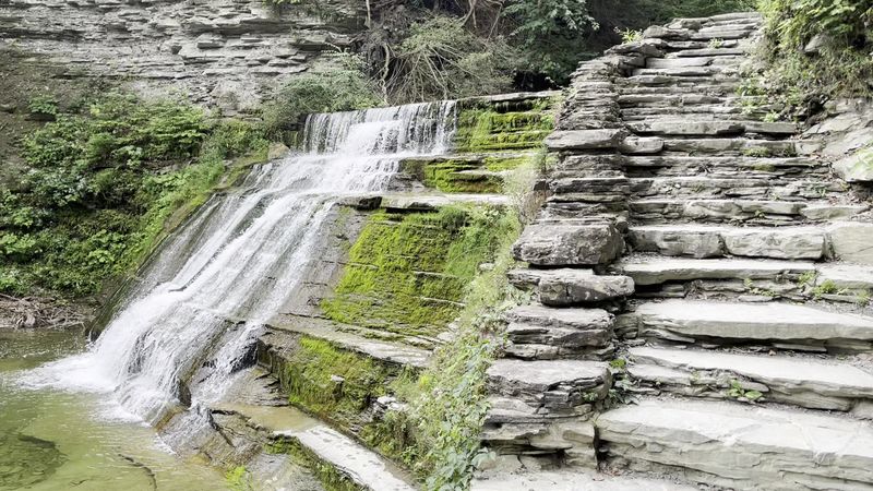 Tracing The Stonework Of The Gorge Trail