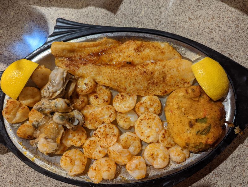 The Calabash-Style Seafood Platter Is The Star Of The Menu