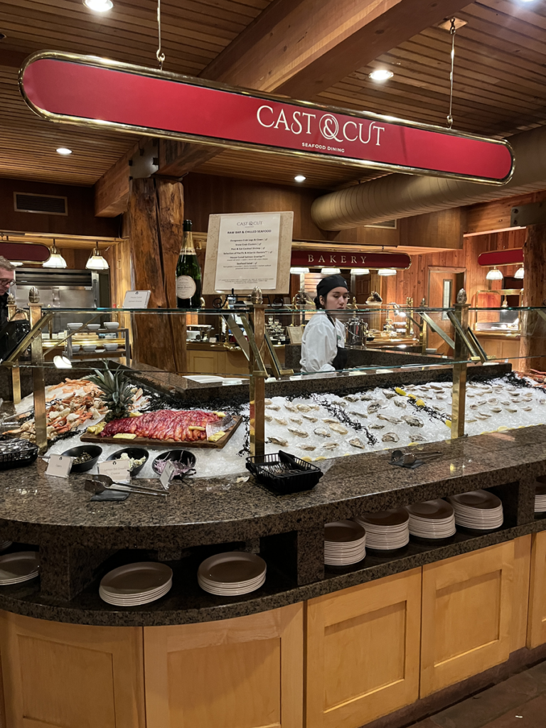Raw bar at Cast and Cut Restaurant Deer Valley Resort
