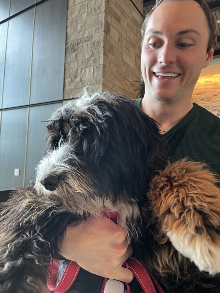 Resident puppy at the Grand Hyatt Deer Valley