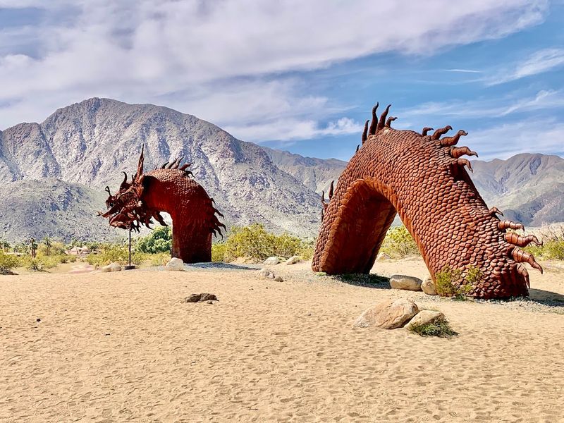 Metal Sculptures Rise Unexpectedly From The Desert Floor