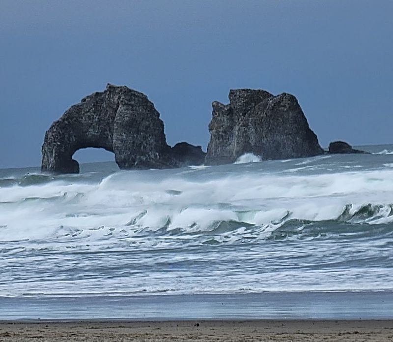Twin Rocks Rising Just Offshore