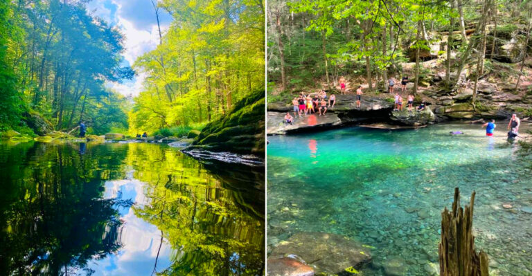The Scenic Trail In New York Leads To This Gorgeous Hidden Swimming Spot