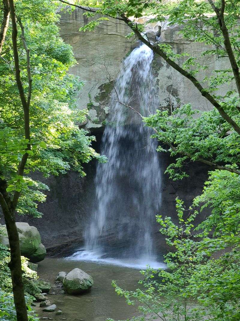 Indiana's Tallest Waterfall Flows Just Off The Town Square