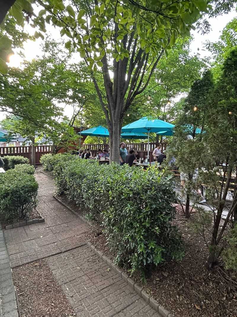 Settling Into The Beer Garden Atmosphere