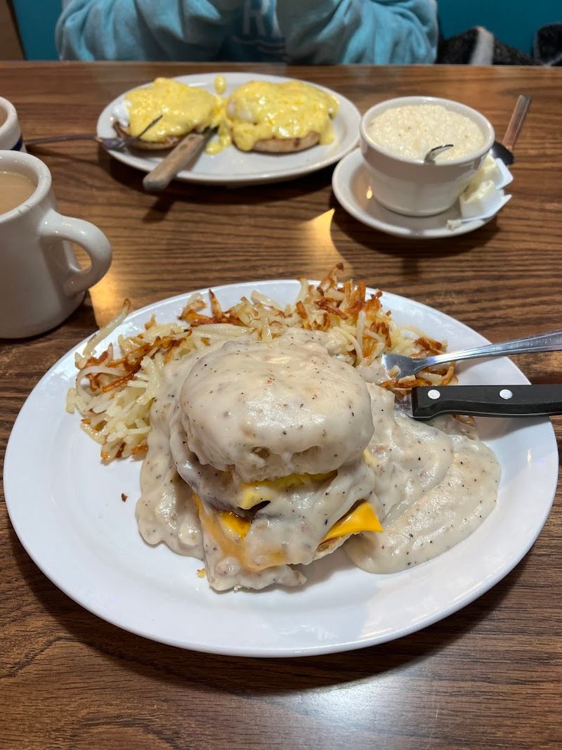 Biscuits Baked Fresh And Smothered In Savory Sausage Gravy