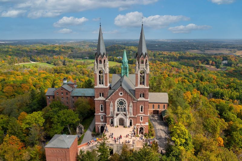 A Scenic Drive Leading Up To The Hill