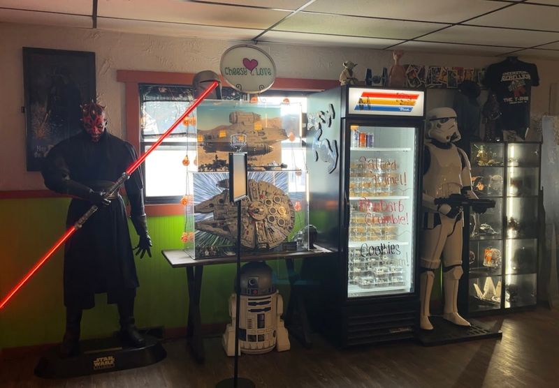 Walls Covered In Memorabilia And Artwork