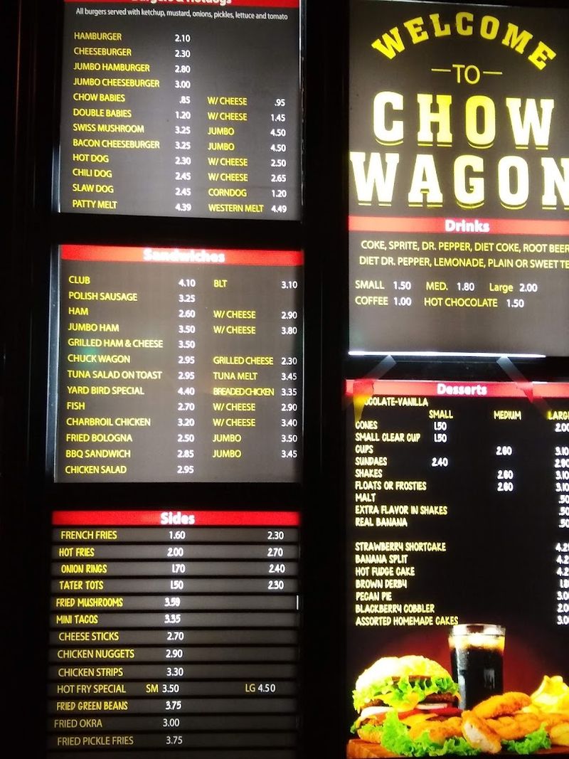 What The Menu Looks Like At Chow Wagon