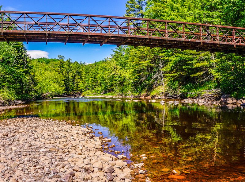 Boardwalks And Bridges That Lead To The Waterfalls