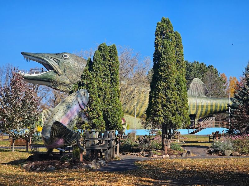 The Muskie Sculpture Measures Over 140 Feet Long