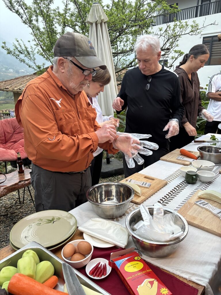 Cooking lessons at the Sapa Eco Homestay in Vietnam