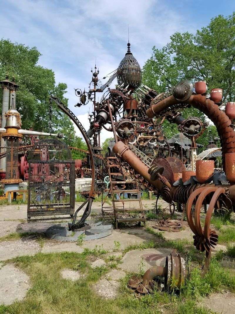 Built Using Vintage Machinery And Salvaged Metal