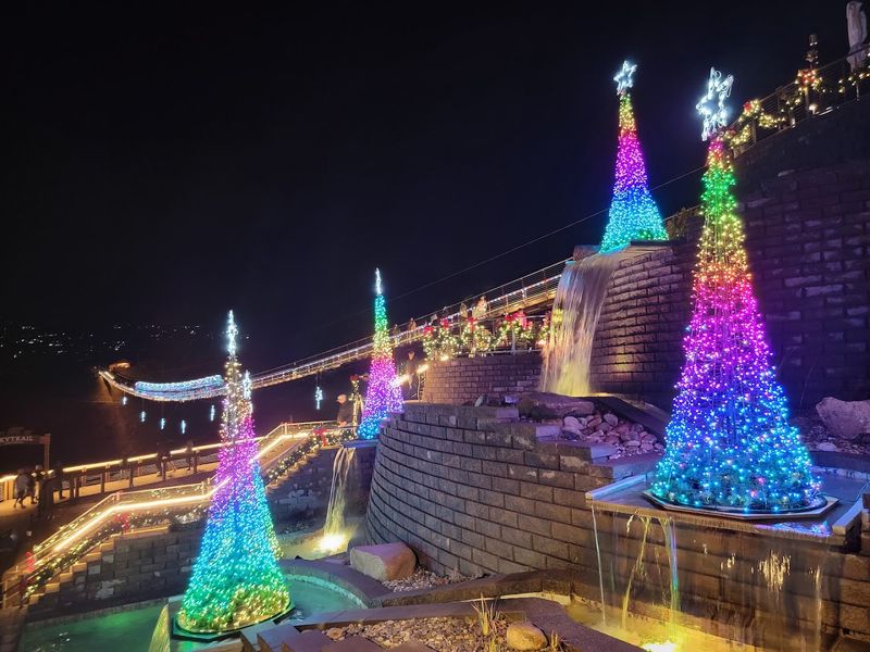 Christmas Lights And Holiday Magic At Night