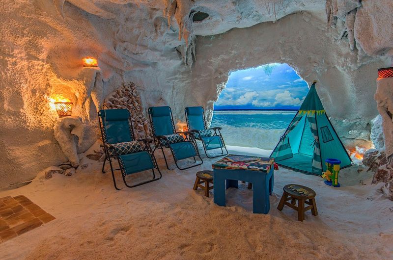 Comfortable Recliners Create A Calm Atmosphere Inside The Cave
