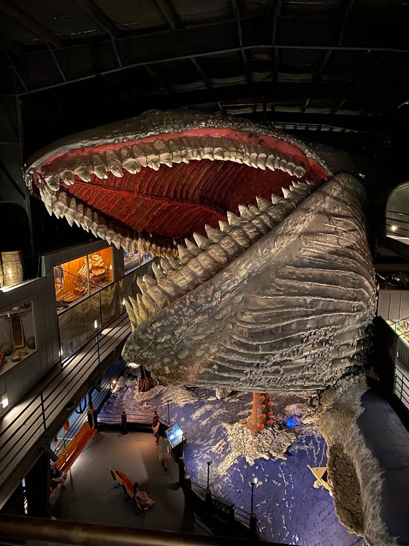 A Giant Sea Creature Suspended Inside One Exhibit Hall